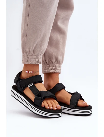 Dámské sandály na platformě Lee Cooper LCW-24-05-2753L Černé Dámské sandály na platformě Lee Cooper LCW-24-05-2753L Černé