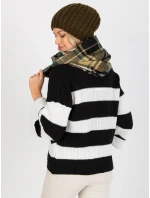 Tunelová šála AT KM 1402.20 černá a béžová