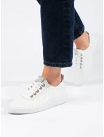 Krásné bílé dámské  tenisky bez podpatku