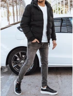 Pánská oboustranná bunda černá Dstreet TX4298 Pánská oboustranná bunda černá Dstreet TX4298