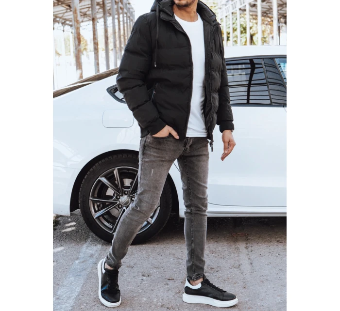 Pánská oboustranná bunda černá Dstreet TX4298 Pánská oboustranná bunda černá Dstreet TX4298