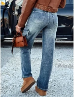 dámské džínové kalhoty s páskem modré Dstreet model 21981546 - FashionStreet
