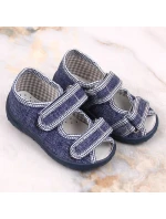 Chlapecké domácí pantofle sandály tmavě modré Nazo