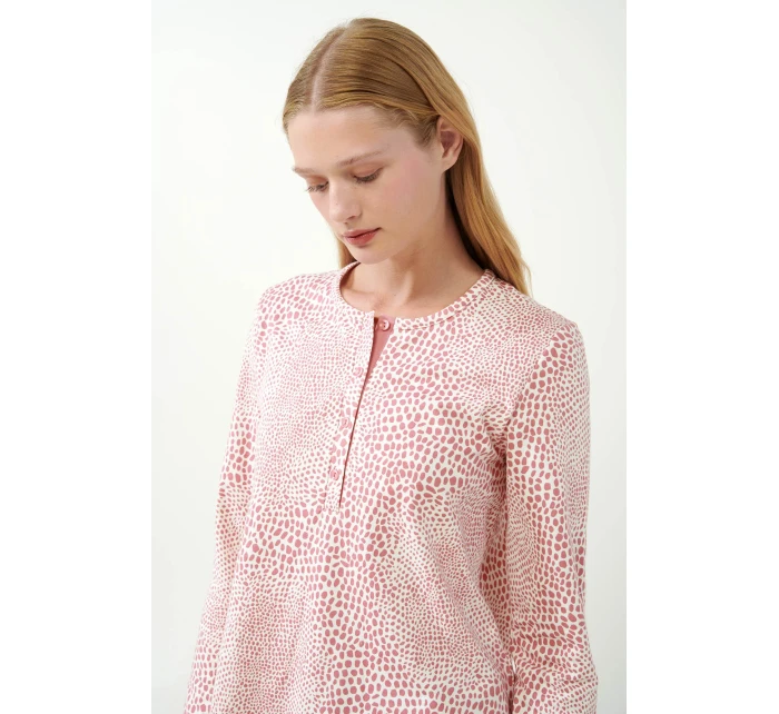 Růžové pyžamo s leopardím potiskem model 20516137 - Vamp Růžové pyžamo s leopardím potiskem model 20516137 - Vamp