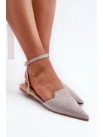 Šedé baleríny z semiše s model 21666742 - Boto Šedé baleríny z semiše s model 21666742 - Boto
