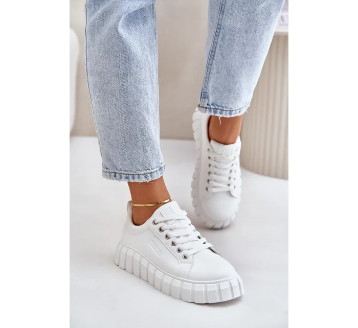 Zateplené Dámské Tenisky Big Star Bílé Zateplené Dámské Tenisky Big Star Bílé