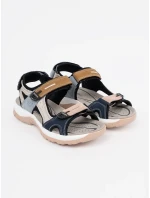Stylové  sandály vícebarevné dámské bez podpatku