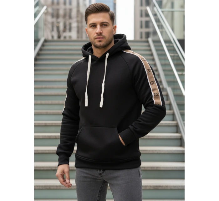 Pánská mikina s kapucí černá model 21994663 - Dstreet Pánská mikina s kapucí černá model 21994663 - Dstreet