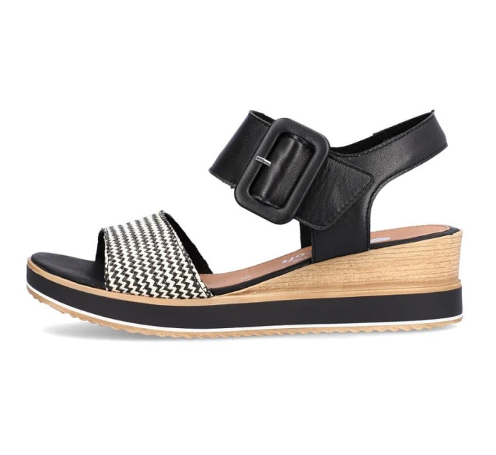 Remonte W RKR646 kožené sandály na platformě