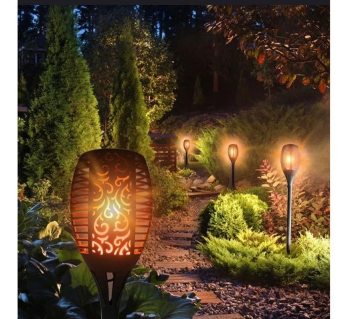 SOLÁRNÍ SVÍTILNA TANČÍCÍ PLAMENY 12X12X78CM 36 LED XXXL SOLÁRNÍ SVÍTILNA TANČÍCÍ PLAMENY 12X12X78CM 36 LED XXXL