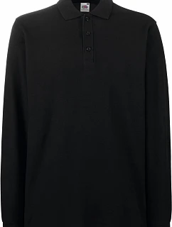 Premium Polo LSL Piqué polo s dlouhým rukávem model 22456798 black - Fruit of the Loom