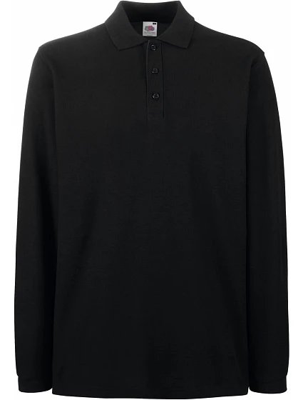 Fruit of the Loom Premium Polo LSL Piqué polo s dlouhým rukávem 16.3310 black Fruit of the Loom Premium Polo LSL Piqué polo s dlouhým rukávem 16.3310 black
