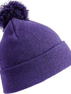 RC Pletená čepice s bambulí 28. purple model 22424553 - Result Headwear