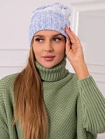 Dolores fleecová čepice K303 modrá+bílá+džíny