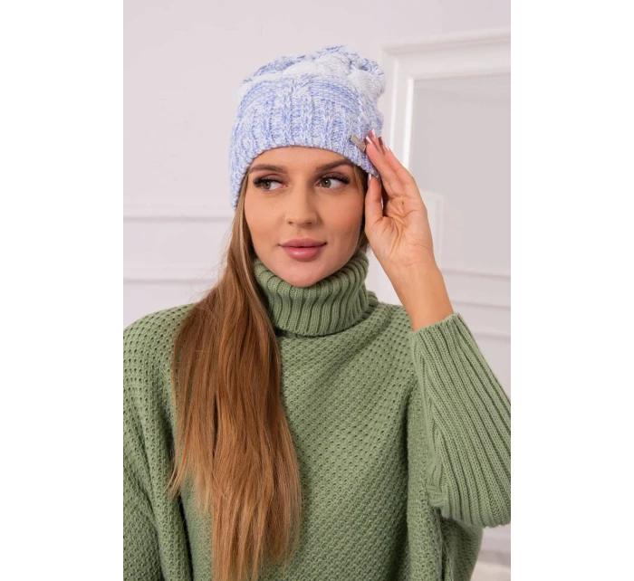 Dolores fleecová čepice K303 modrá+bílá+džíny