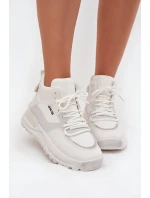 Dámská sportovní obuv na platformě Big Star – bílá Dámská sportovní obuv na platformě Big Star – bílá