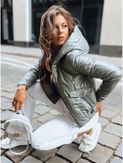 Dámská přechodná prošívaná bunda zelená model 21970033 - Dstreet