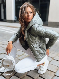 Dámská přechodná prošívaná bunda zelená model 21970033 - Dstreet