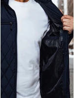 Pánská prošívaná bunda s kapucí tmavě modrá FashionStreet TX4988