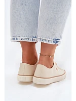 Dámské nízké tenisky Big Star model 22069453 Béžové - Big Star Shoes Dámské nízké tenisky Big Star model 22069453 Béžové - Big Star Shoes