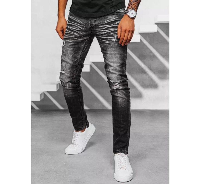 Černé pánské džínové kalhoty Dstreet UX3949