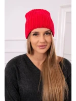 Dámská čepice červená model 21798553 - K-Fashion Dámská čepice červená model 21798553 - K-Fashion