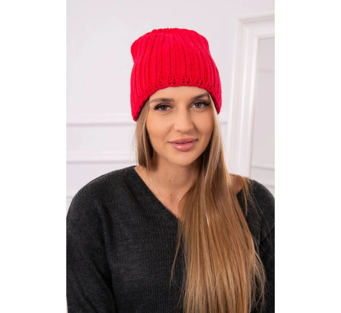 Dámská čepice červená model 21798553 - K-Fashion Dámská čepice červená model 21798553 - K-Fashion