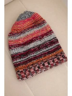 Čepice s fleecem Krystyna K207 červený+černý Čepice s fleecem Krystyna K207 červený+černý