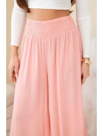 Dámské viskózové kalhoty s elastickým pasem meruňkové Dámské viskózové kalhoty s elastickým pasem meruňkové