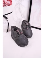 Dívčí šněrovací Sněhové Boty S Kožešinou Šedé model 21545073 - Boto