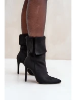 Boty Na Podpatku S Svrškem Černé model 21681102 - Boto Boty Na Podpatku S Svrškem Černé model 21681102 - Boto