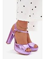 Dámské sandály na vysokém podpatku fialové Nelissey