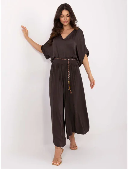 Spodnie TW SP BI model 21191031 ciemny brązowy - FPrice