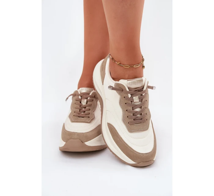 Dámské semišové tenisky na platformě Big Star HI-POLY SYSTEM – béžové Dámské semišové tenisky na platformě Big Star HI-POLY SYSTEM – béžové