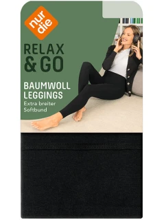 Dámské bavlněné legíny NUR DIE BAUMWOLL LEGGINGS - NUR DIE - černá