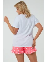 Italská móda Raba kr.r. kr.sp. barva:bílá/malinový potisk Italská móda Raba kr.r. kr.sp. barva:bílá/malinový potisk