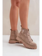 Dámské Botky S Tmavě Béžové model 21680948 - Boto Dámské Botky S Tmavě Béžové model 21680948 - Boto