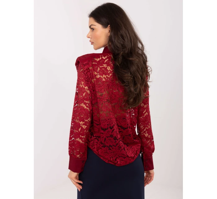 Koszula IT KS model 21795559 bordowy - FPrice Koszula IT KS model 21795559 bordowy - FPrice