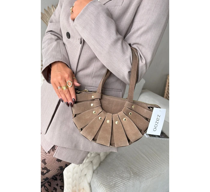 Dámská kabelka z přírodního semiše Marivane – béžová