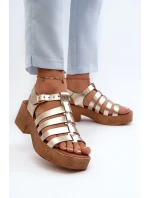 Sandály na podpatku model 198812 Step in style Sandály na podpatku model 198812 Step in style