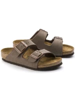 Dětské žabky Birkenstock Arizona Kids Birko-Flor Nubuck Mocha narrow (0552893) Dětské žabky Birkenstock Arizona Kids Birko-Flor Nubuck Mocha narrow (0552893)