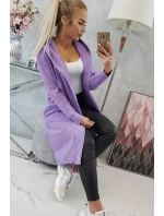 Fialová bunda s potiskem