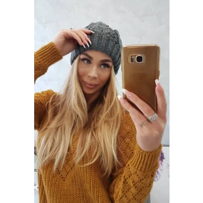 Motýlí čepice model 18749855 tmavě šedá - K-Fashion Motýlí čepice model 18749855 tmavě šedá - K-Fashion