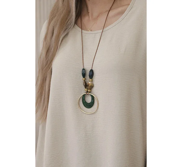 Oversized halenka s přívěskem tmavě béžová Oversized halenka s přívěskem tmavě béžová