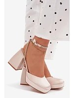 Dámské sandály na podpatku typu sloupek s páskem se šperky Zlaté Seraphina Dámské sandály na podpatku typu sloupek s páskem se šperky Zlaté Seraphina