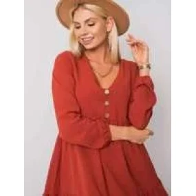 Šaty D50010F30264A tmavě oranžová Šaty D50010F30264A tmavě oranžová