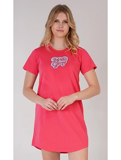 Dámská noční košile s krátkým rukávem Super model 22408183 - Vienetta Dámská noční košile s krátkým rukávem Super model 22408183 - Vienetta