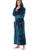 Pánský župan Siena 3156 nadměrný s kapucí petrolejová - Vestis