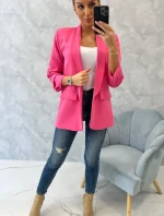 Sako s klopami elegantní růžové