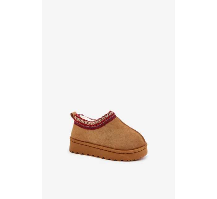 Sněhové Boty Dětské Na Platformě Zateplené Kožíškem Camel model 21672317 - Boto Sněhové Boty Dětské Na Platformě Zateplené Kožíškem Camel model 21672317 - Boto